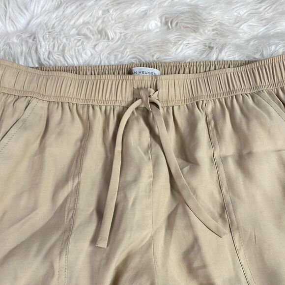 VANHEUSEN Women’s Khaki Stretch Extensible Barrel Leg Drawstring Pants Sz 10 - Picture 9 of 9